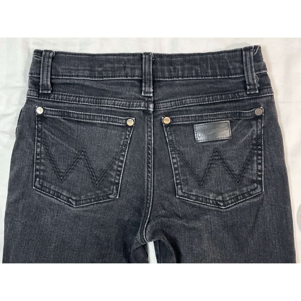 Wrangler Retro Slim Straight Black Cowboy Denim Jeans Boys 12R Adjustable Waist - Picture 7 of 11